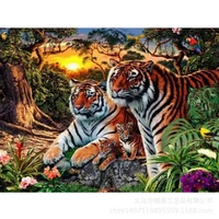 diy diamond painting jungle tiger full diamond 5d diamond embroidery diamond mosaic home decoration