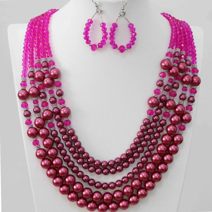 Талисманы красная роза круглый имитация перламутрового стекла хрустальные