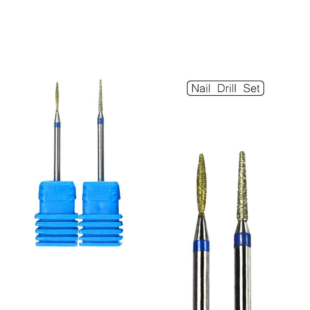2 шт. алмазное сверло для ногтей фреза фрезы из нержавеющей стали маникюра