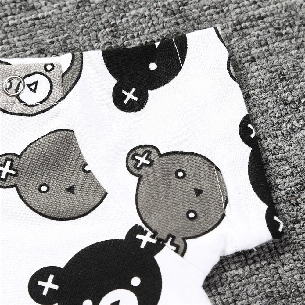 2021 Одежда для новорожденных летние детские комбинезоны с принтом Мишки и