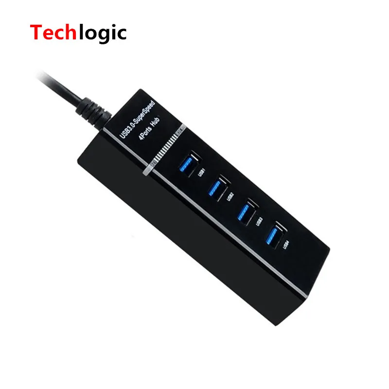 Сверхскоростной портативный концентратор с 4 портами USB 3 0 для ноутбука разъемы