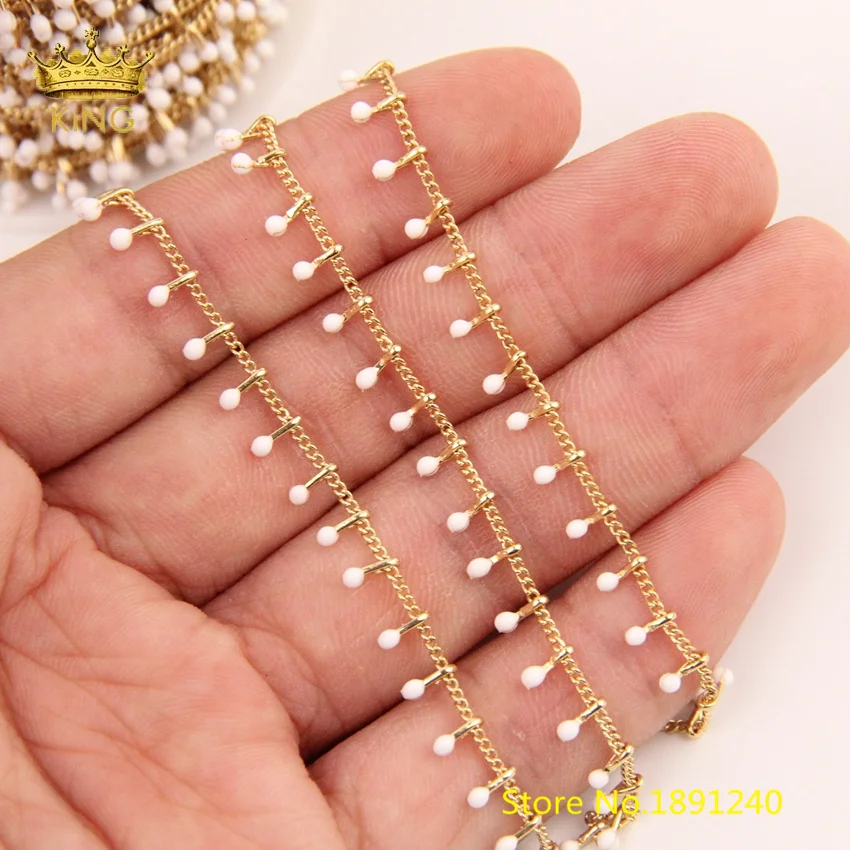 5 метров цепочка с эмалевой подвеской Бохо ювелирные изделия для ожерелья 2 мм