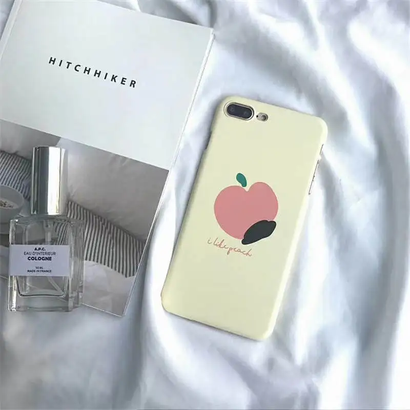 Ins чистая красная с жестким корпусом для Iphone 66S 6P 78 78plus X Женская свежая