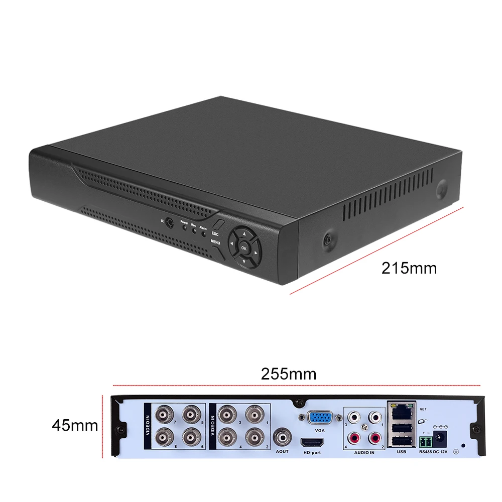 USAFEQLO 4CH/8CH/16CH 1080N TVI CVI AHD-NH 5 In1 Hybrid DVR/1080P NVR Video Recorder AHD DVR For AHD/Analog Camera IP | Безопасность и