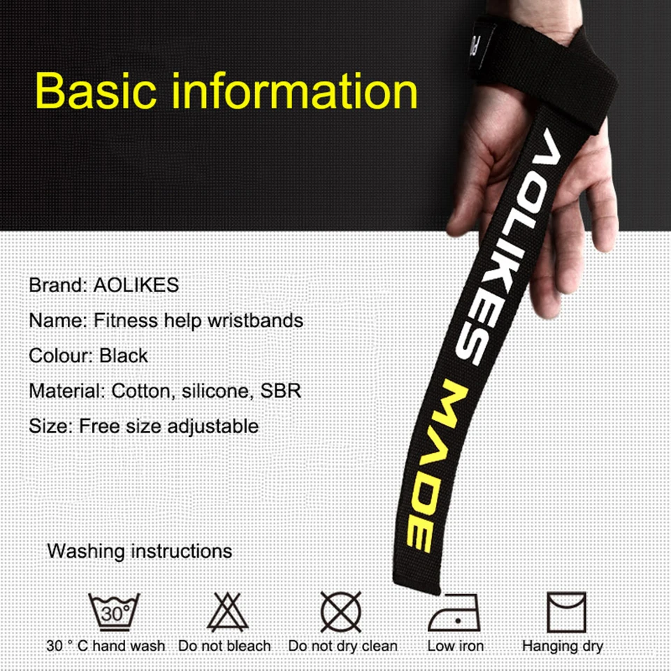 Спортивный Браслет AOLIKES 2 шт./лот для тяжелой атлетики спортивные ремешки