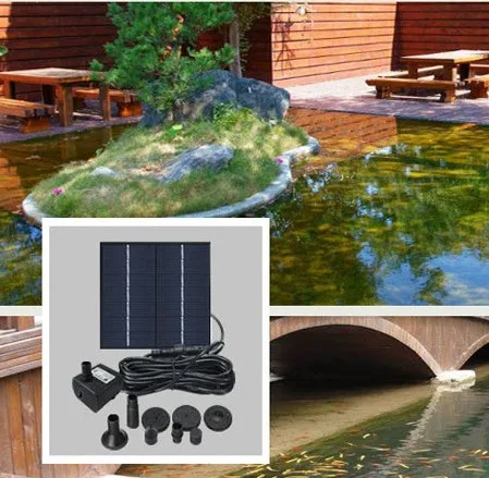 1 2 Вт Солнечная энергия фонтан насос мини водяной для пруда каменная горка