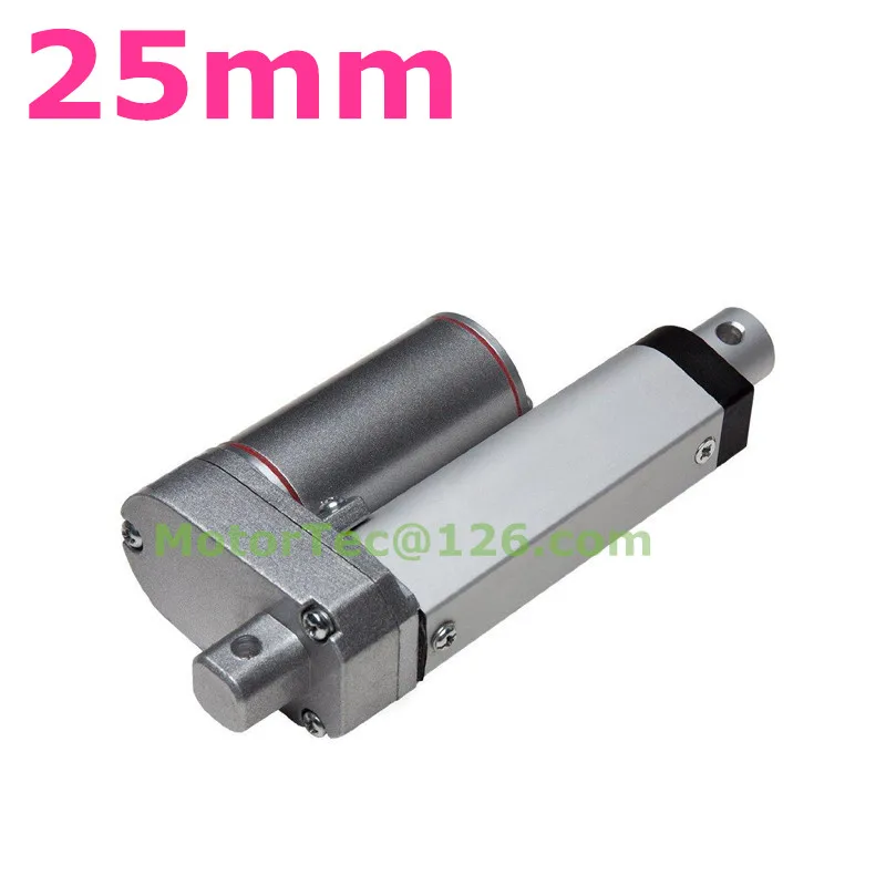 

New 25mm stroke 100mm/s speed 1500N 150KG load capacity heavy duty 12V 24V DC linear actuator