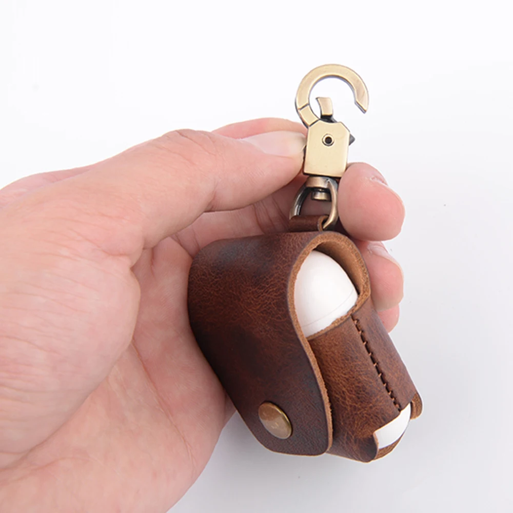 Высококачественный чехол с дермой для Airpods ремешком наушников беспроводные