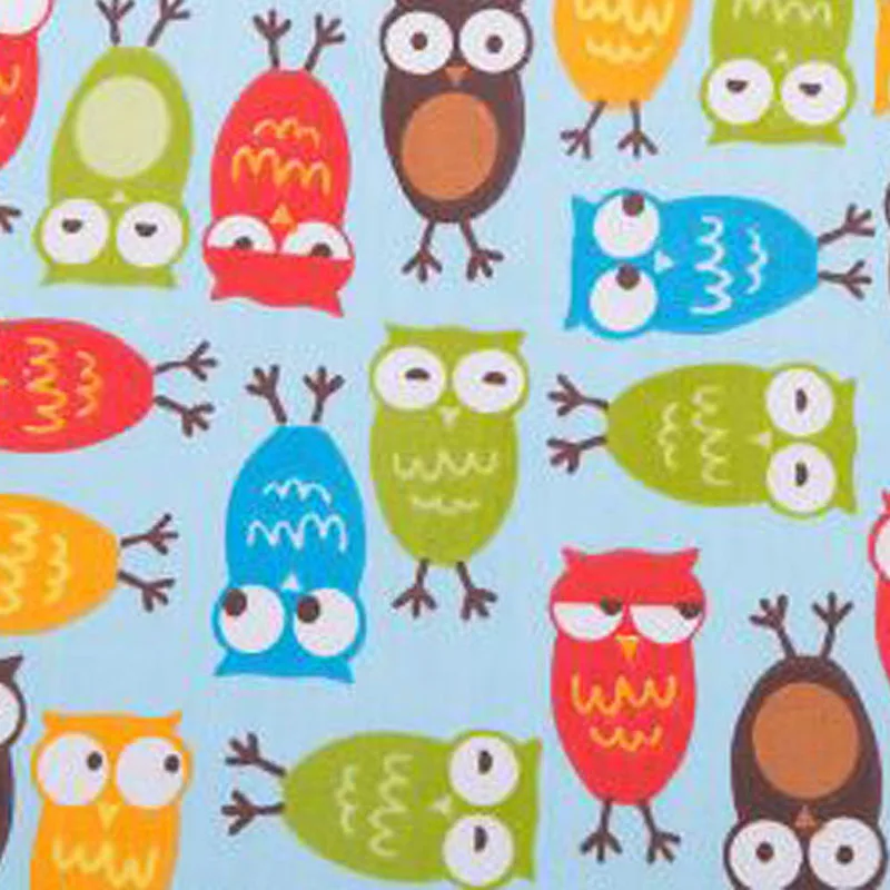 Хлопчатобумажная ткань с принтом Сова удачи 155x50 см |