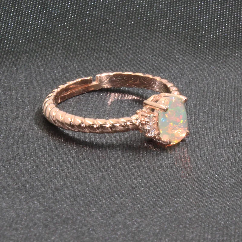 CoLife Jewelry 925 Silver Opal Ring for Engagement 5mm*7mm Natural Simple Srerling | Украшения и аксессуары
