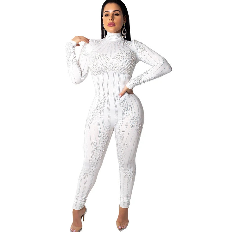 Женский модный клубный костюм с блестками сетчатый комбинезон женские