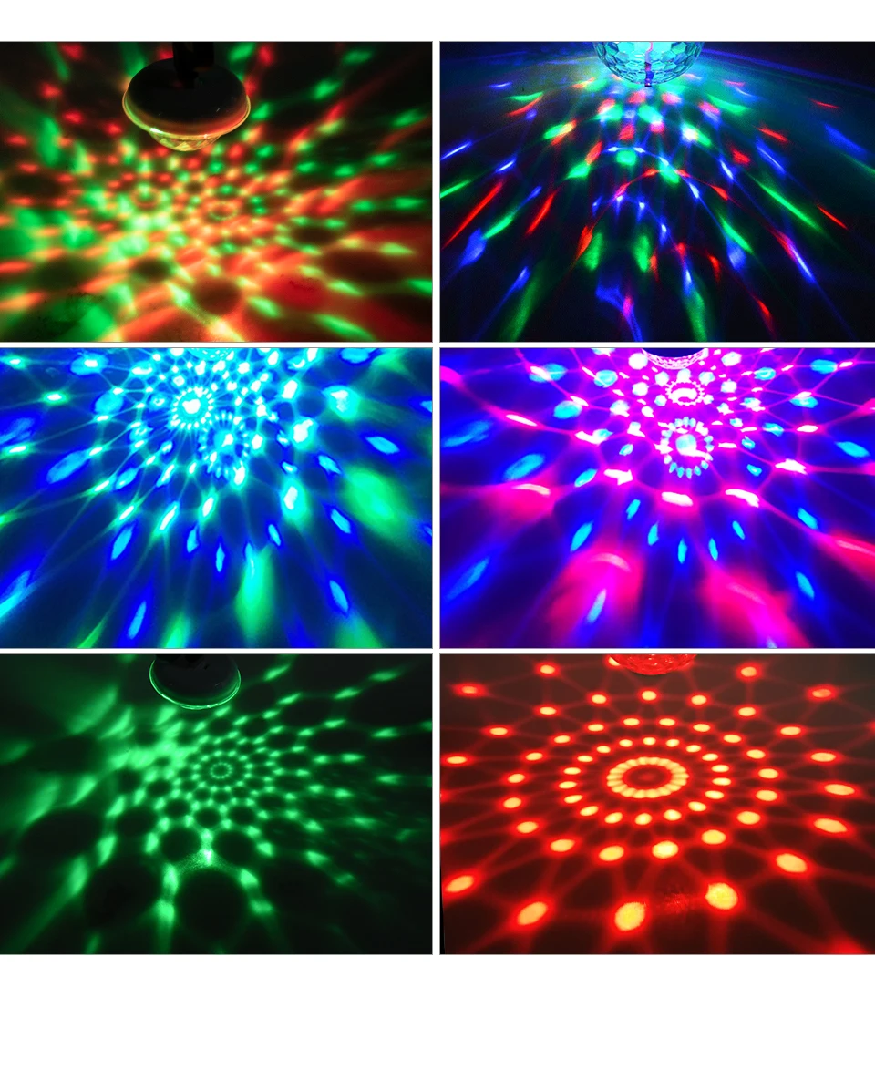 Освещение салона автомобиля декоративная лампа светодиодная мини RGB Красочная атмосферная лампа авто USB DJ диско освещение для создания сценических эффектов стайлинга автомобиля