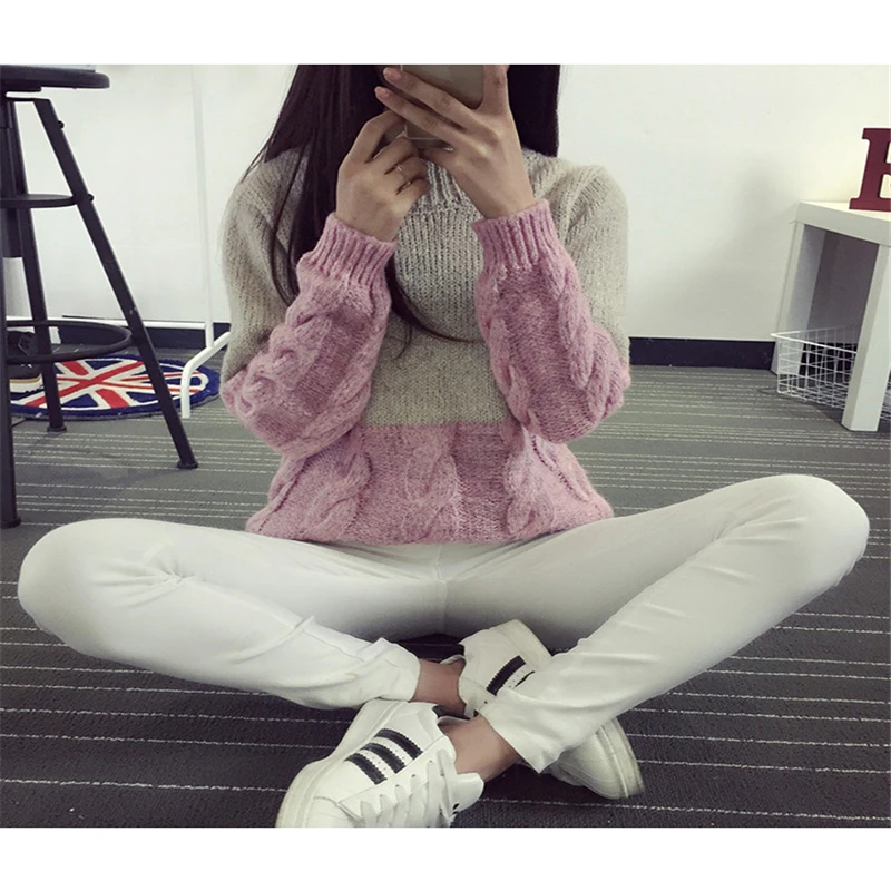 Женские свитера пуловеры Осень-зима 2019 свободный свитер с заклепками пуловер