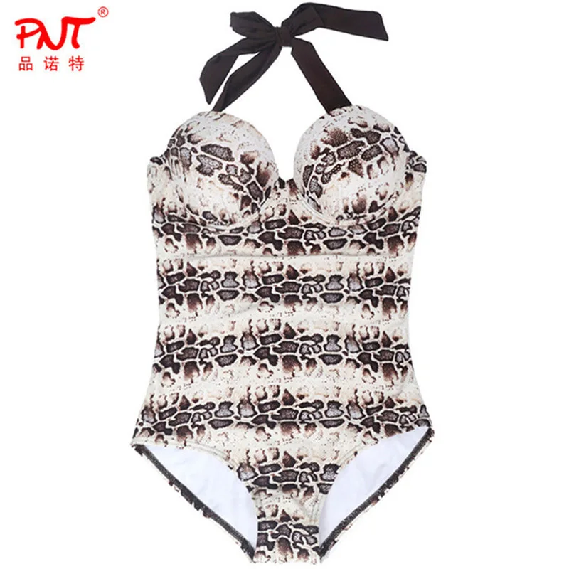 2017 PNT women's one piece swimming suit snakeskin texture rhinestone swimsuit Show thin sexy beach wear | Спорт и развлечения