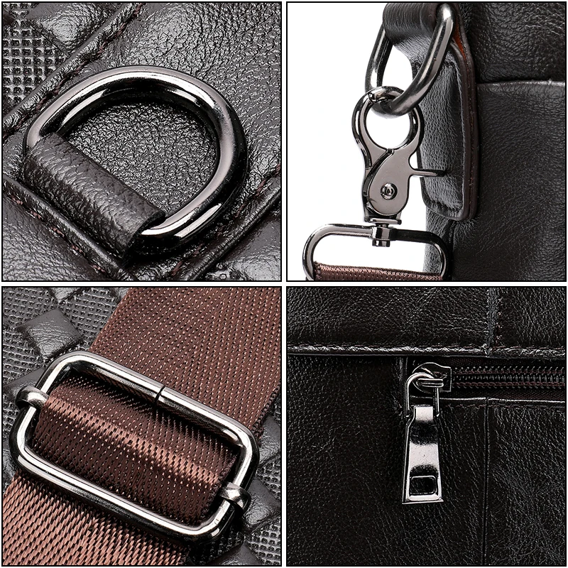 Портфель MVA из натуральной кожи для мужчин деловая сумка компьютера мужской