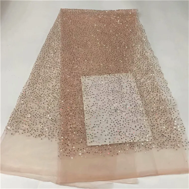 Высококачественное кружевное платье с пайетками в нигерийском стиле 5