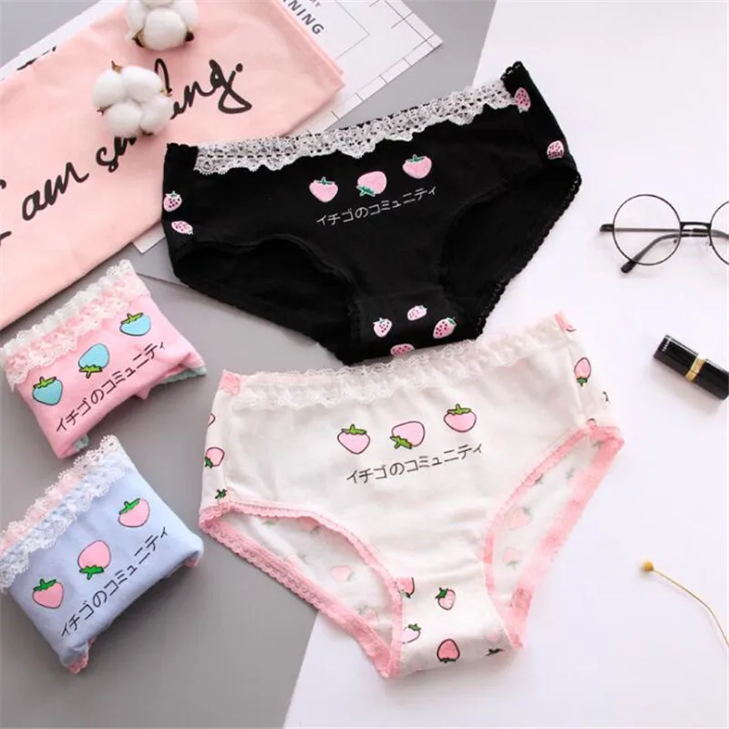 Новое поступление 4 шт./лот женские трусики с принтом медведя нижнее белье