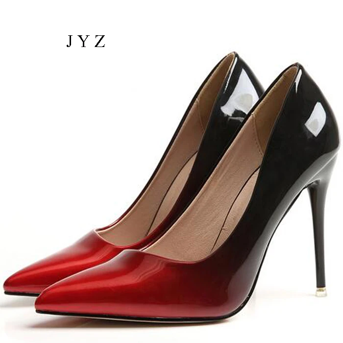 2017 Новая мода Женские Высокий каблук Туфли-лодочки с острым носком на платформе