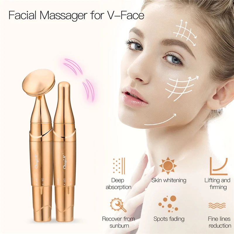 Массажер для лица 2 в 1 с роликами глаз высокочастотная вибрация лифтинг