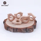 5 шт., детские деревянные Прорезыватели для зубов из бука