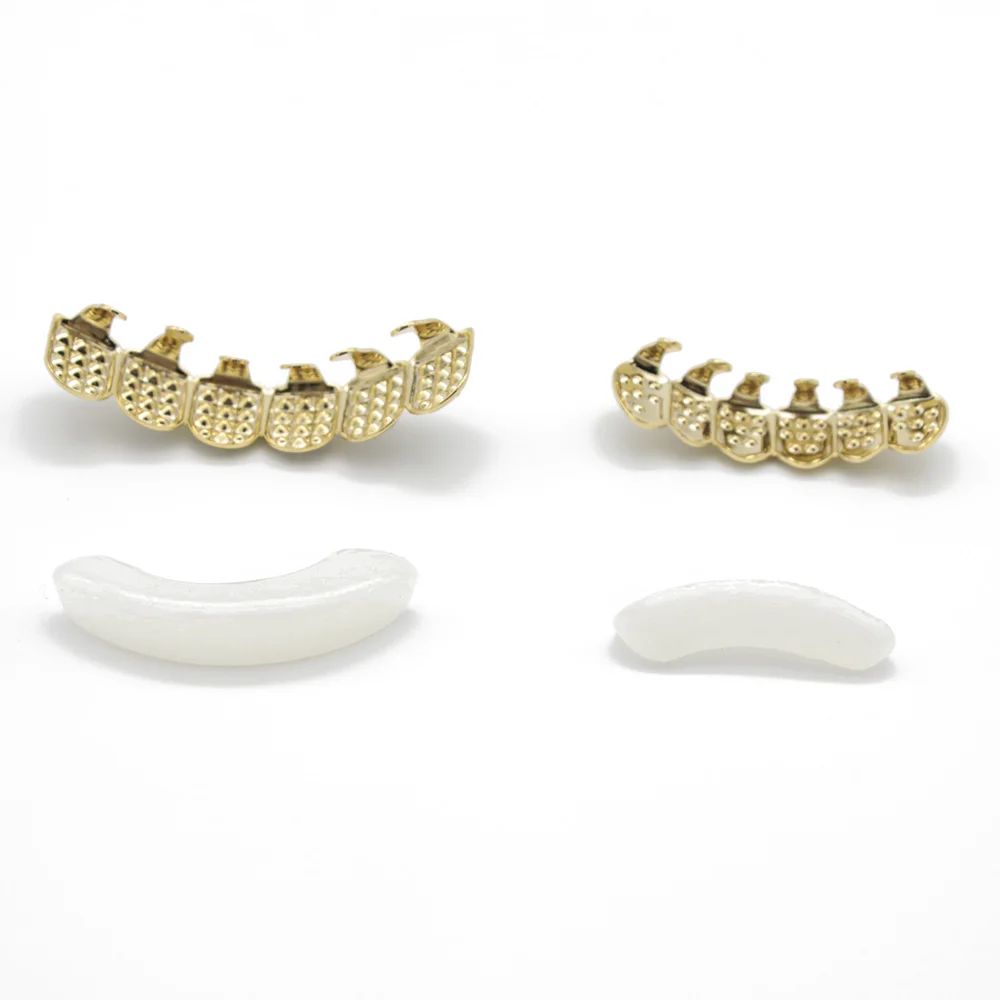 Золото Серебро Iced Out CZ Зубы Grillz Лучшие Нижние Мужчины Женские Ювелирные Новые