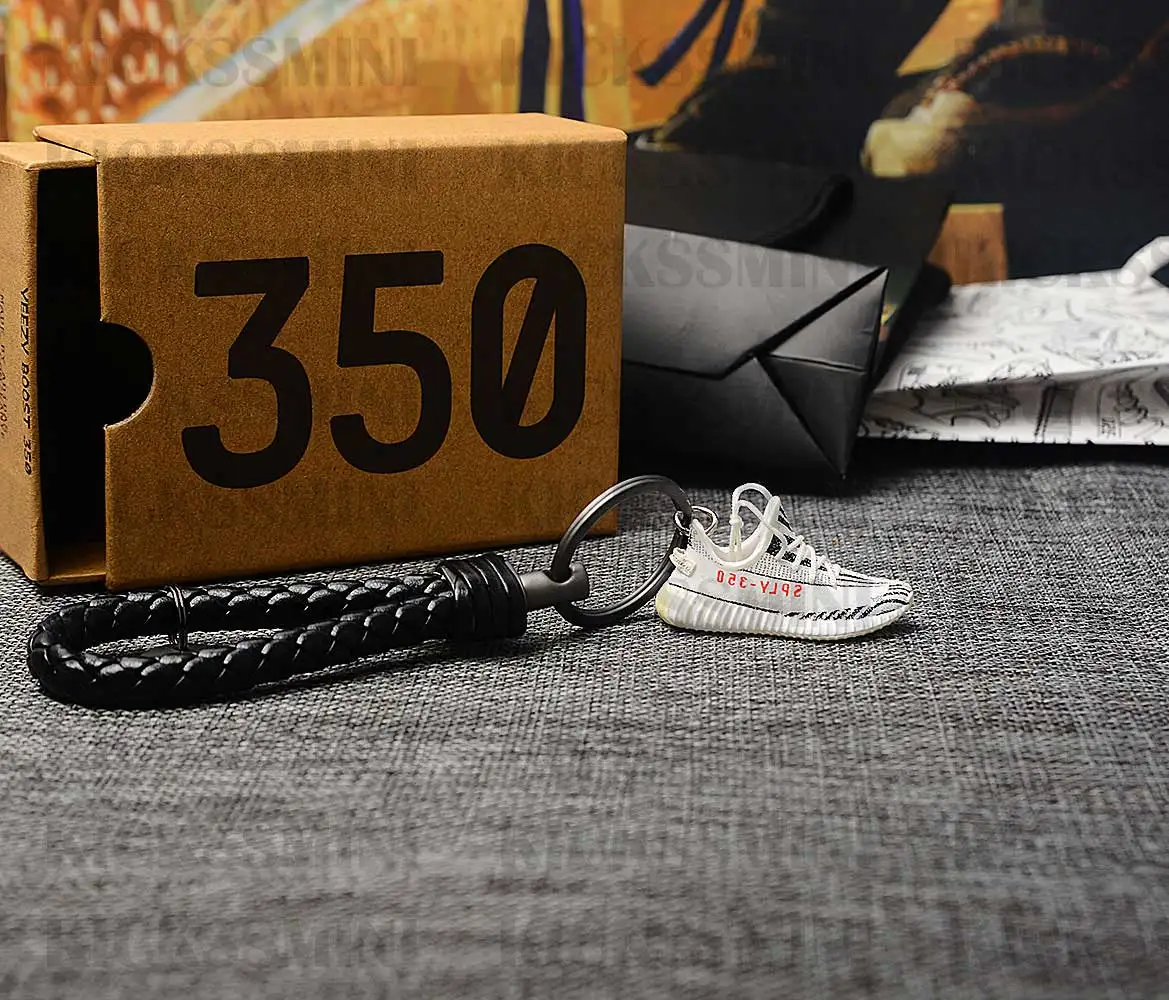 DIY ретро OG Air 350 Ретро "желтый" 3D Мини Джордан брелок в виде кроссовка сумка коробка кулон пара Кукла аксессуар