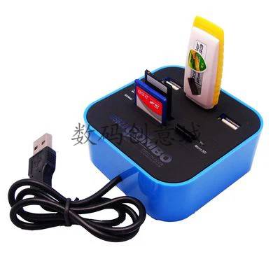 Все в одном 3 портовый Удлинитель USB 2 0 Hub Combo SD/MMC/M2/MS MP мульти кардридер|ms reader|sd hubhub sd