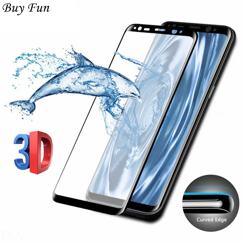 9H 3D изогнутый край Полное покрытие закаленное стекло для Samsung Galaxy S6 Edge Plus S7 S8 Note 8
