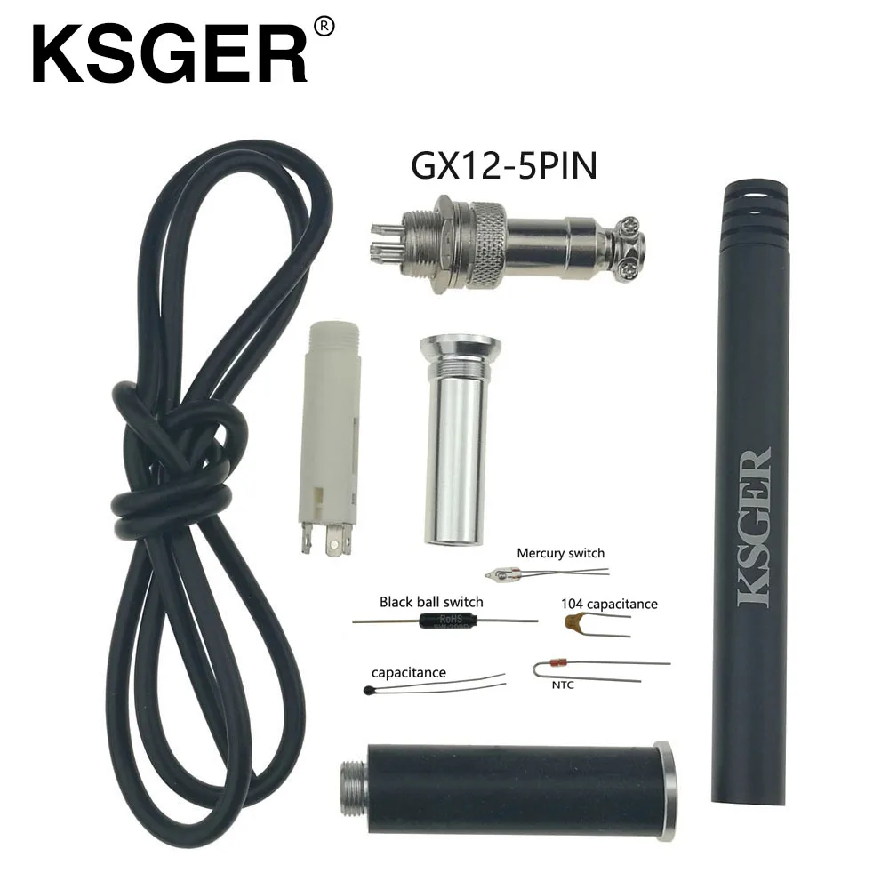 SET 1 KSGER сплав металла 9501 железная ручка электрического паяльника DIY наборы для fx951 STC/STM32 OLED паяльная станция запчасти - Цвет: SET 1