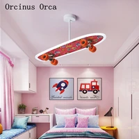new cartoon creative scooter ceiling lamp boysbedroom childrens room lighting american color led ceiling lamp free shipping
