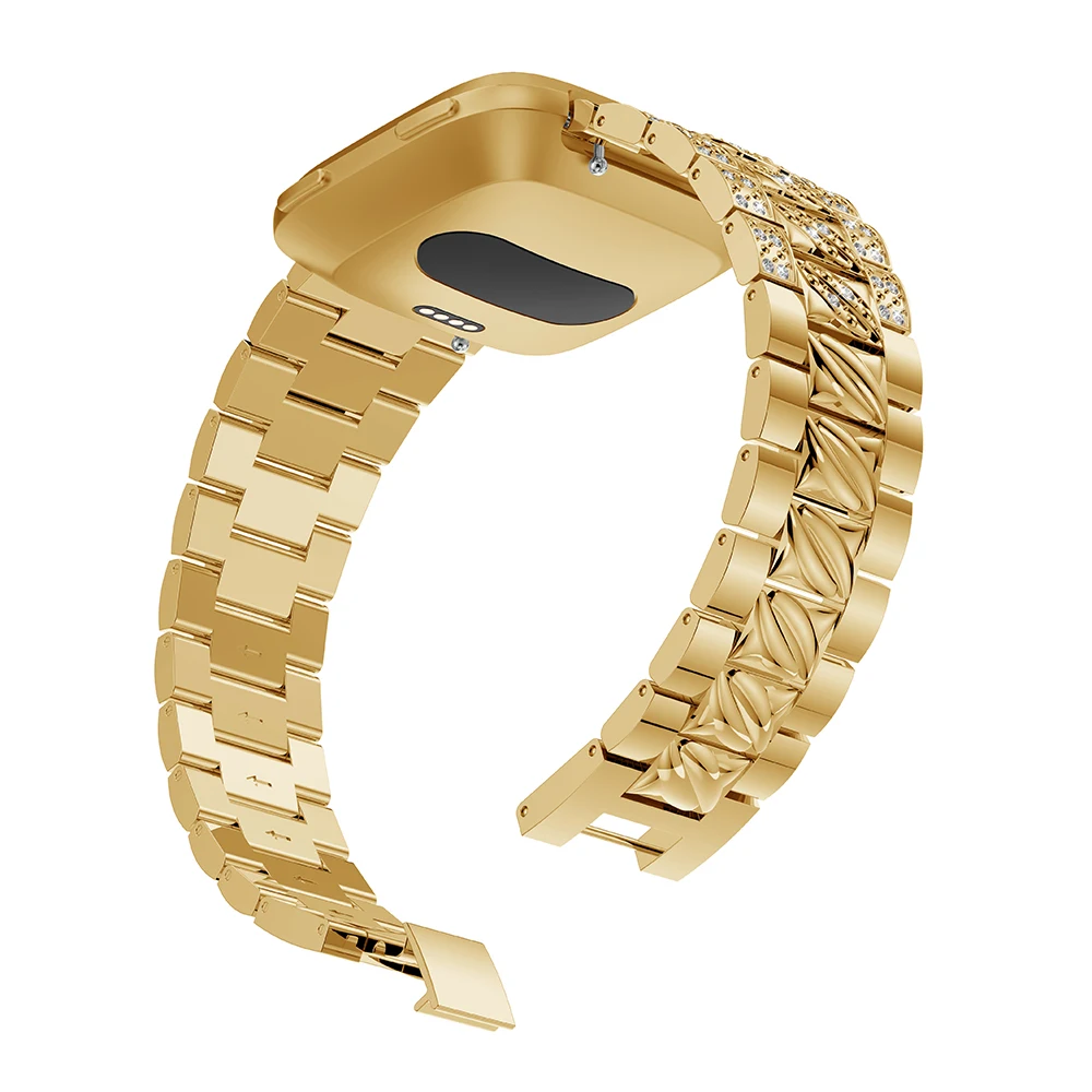 Ремешок для Fitbit Versa ремешки для женщин замена металла Bling Браслеты Для Fitbit Versa аксессуары со стразами