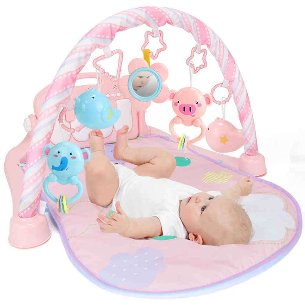 

Baby Play Mat Kids Carpet Multifunction With Piano Light Music Rattle Keyboard And Cute Animal Playmat Baby Gym Mat 0-36 Months