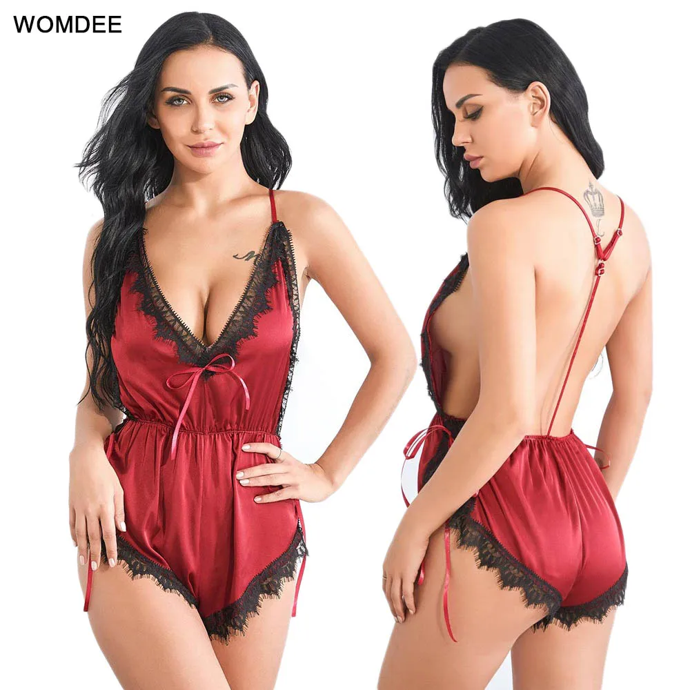 2019 женское сексуальное нижнее белье Ночное платье для сна Babydoll без рукавов с v