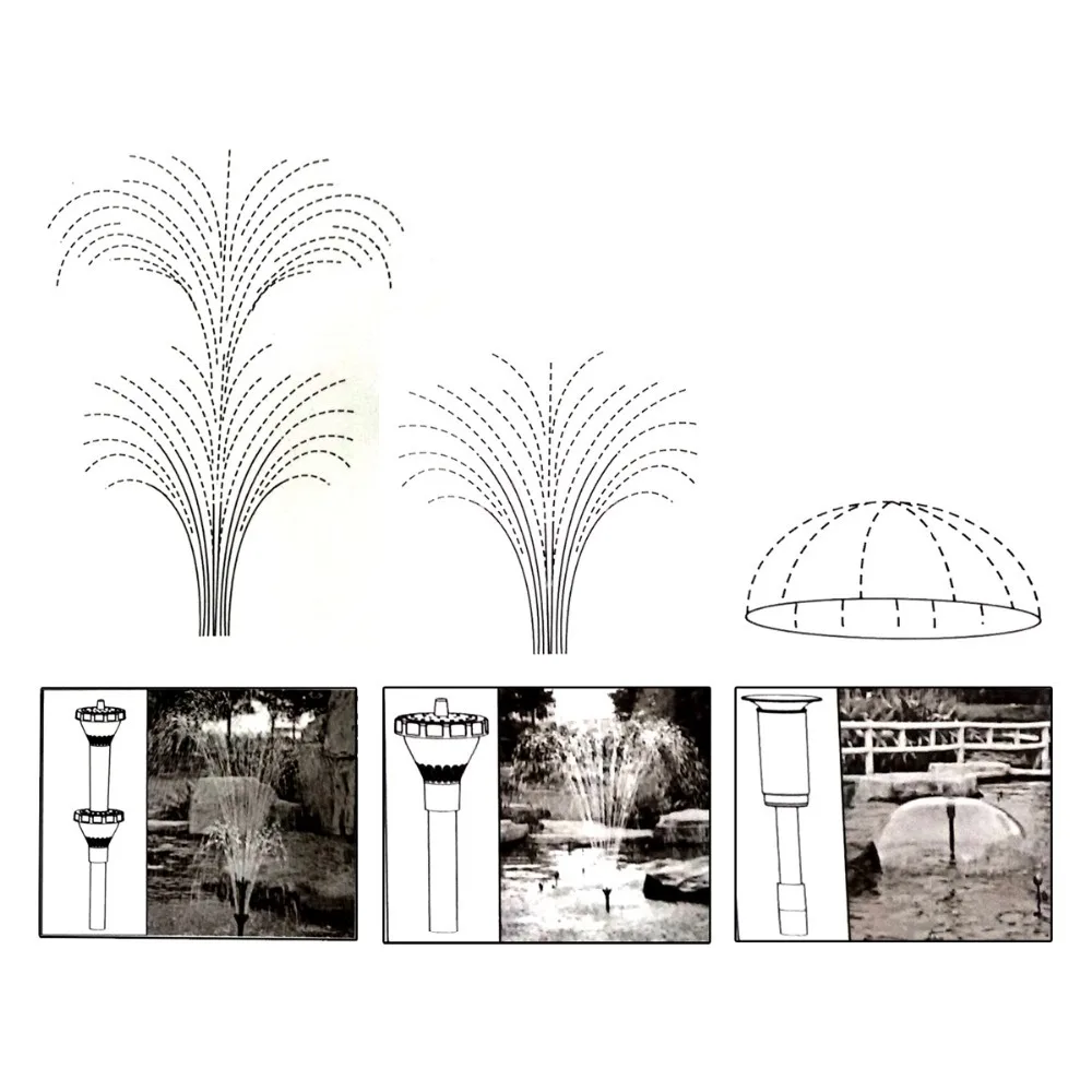 1 комплект двухслойная насадка для фонтана Распылительная насос душа садовый