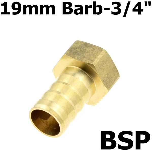 19mm Barb-06 Латунный 12 мм 14 мм 8 мм 10 мм 19 мм 25 мм штуцер шланга 3/" PT BSP гнездовой резьбовой соединитель Соединительная медная трубопроводная муфта адаптер - Цвет: 19mm Barb-06