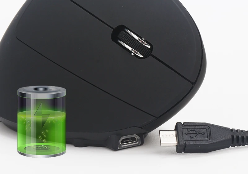 Sovawin Вертикальная Беспроводная перезаряжаемая USB ПК Вертикальная игровая мышь эргономичная оптическая 1600 dpi 2,4 ГГц для видеоигр