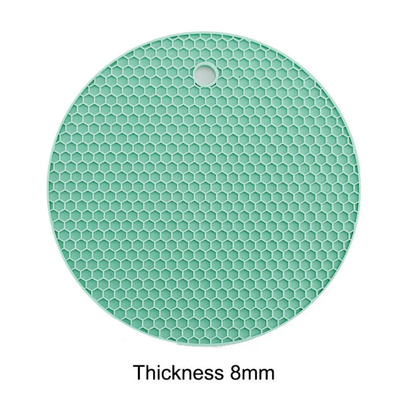 8mm Light Green Силиконовая чашка коврик красочные желе фрукты форма подставка Творческий нескользящий изоляционный коврик термостойкие подставки - Цвет: 8mm Light Green