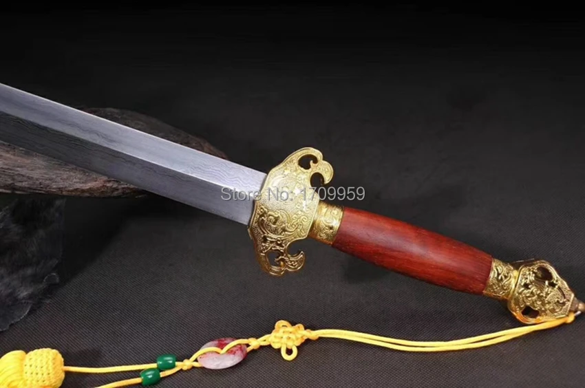 Китайский ручной WuShu меч TaiChi/кунгфу Цин мечи Цзянь край острый сложенный узор