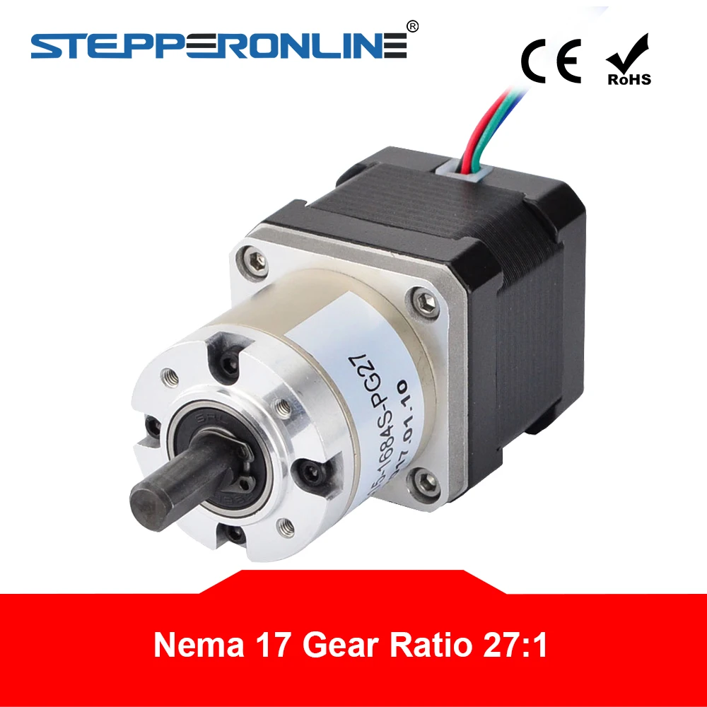 

NEW Nema 17 Stepper Motor 27:1 Planetary Gearbox 4-lead 42 Motor Extruder Gear Stepper 1.68A CNC Robot 3D Printer