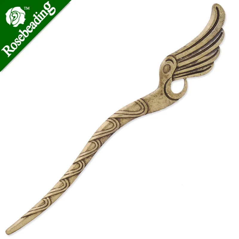 

24x160mm Antique Bronze Hair Stick,wings of an angel,Metal Hair Stick, Hair Accessories,Hair Sticks Hairpin,10PCS/lot-C3898