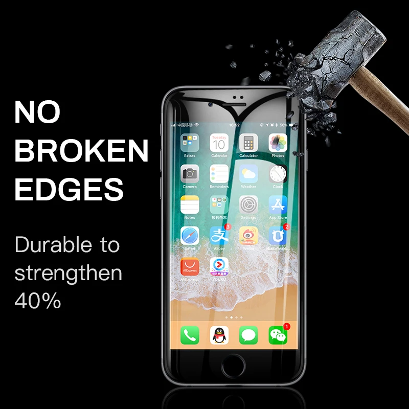 Ionct 11D изогнутый край защитное стекло на iphone 6 6S 7 8 плюс защитный X XS MAX XR экран