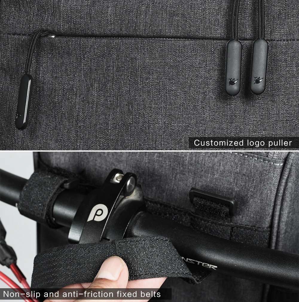 Rhinowalk 5L MTB Road Bike Front Tube Bag Multifunction Handlebar Bag Large Capacity Cycling Shoulder Bag with Waterproof Cover