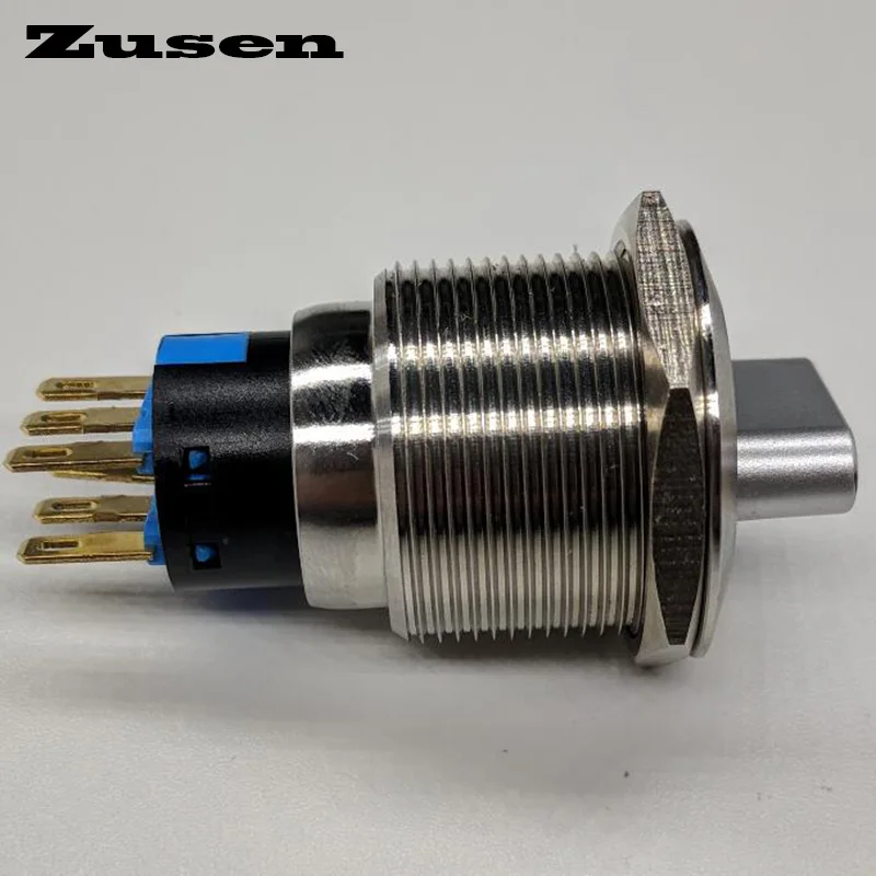 Zusen 22 мм ZS22 22X/31/S металлический переключатель 3 позиции ВКЛ./ВЫКЛ. 2NO2NC кнопочный