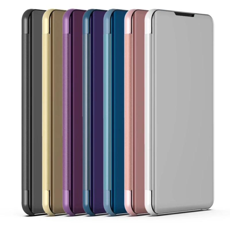 Чехол для Samsung Galaxy A50 A7 2018 откидной чехол смартфона с зеркальной подставкой S20 A51 A71