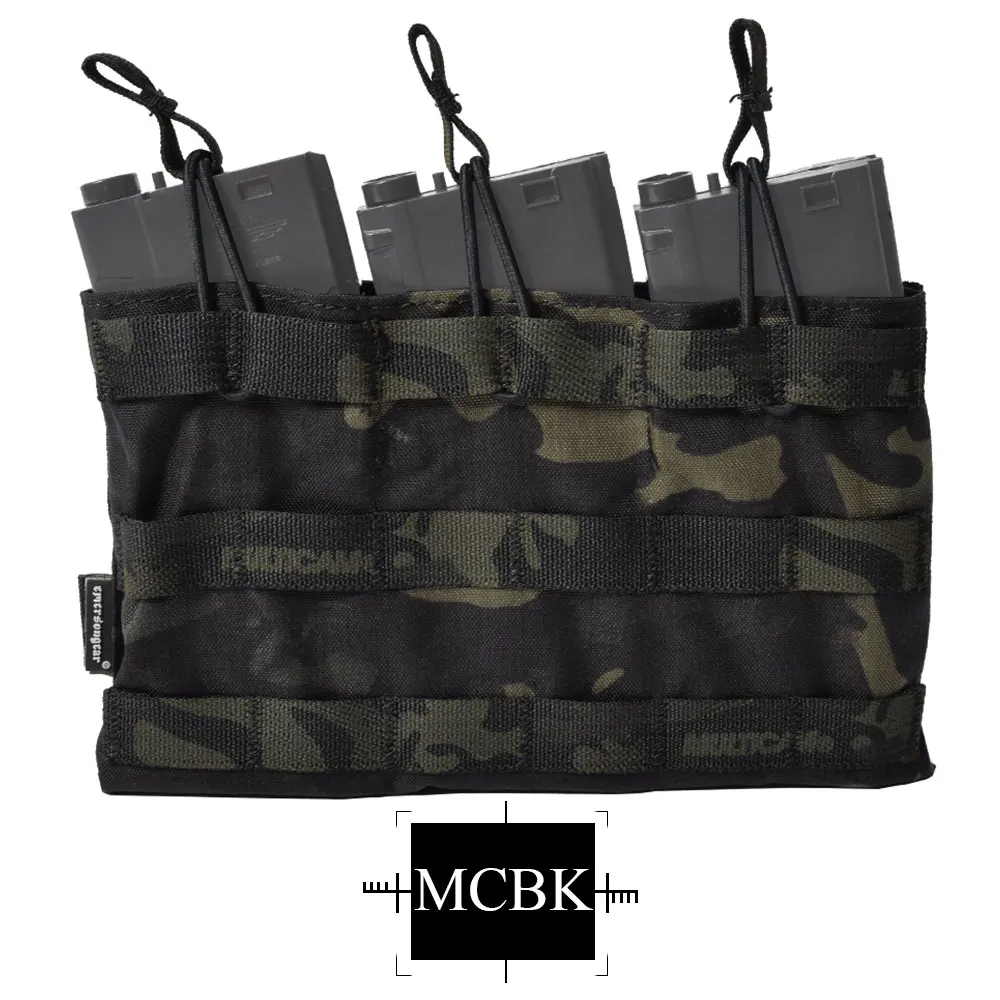 EMERSON gear 5,56 тройной Открытый Топ маг Чехол тактическая Боевая передача Molle подсумок маг держатель Мультикам Койот коричневый EM6356