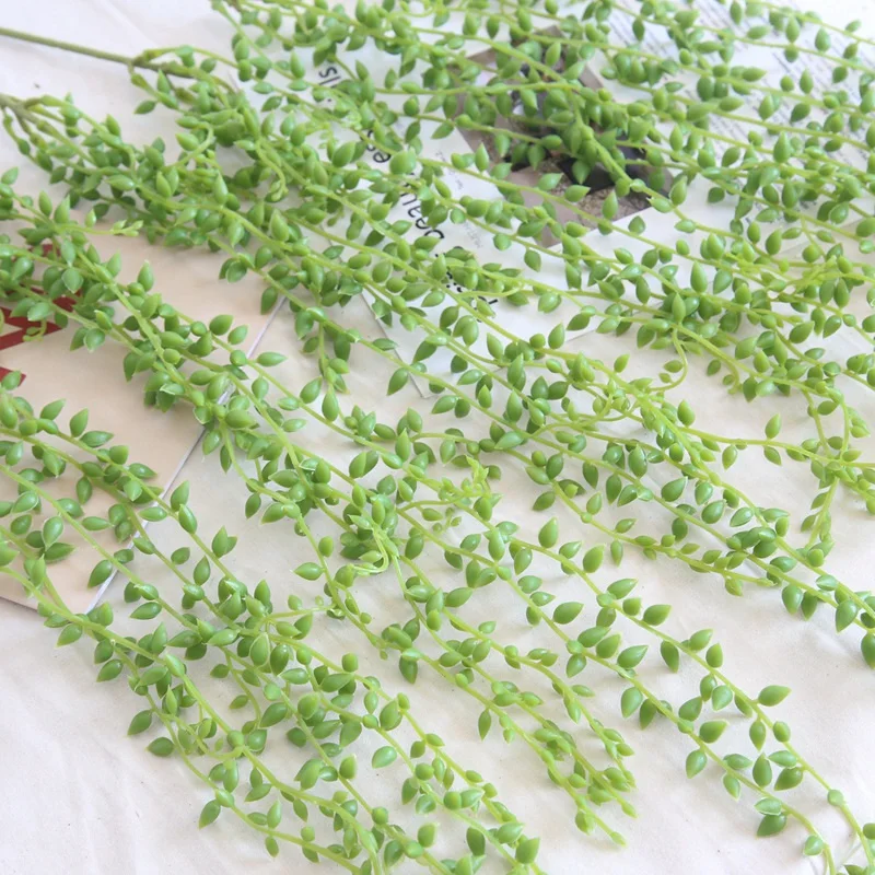 1pc 78cm Artificial Flower String PU Fake tear of lover Wall Hanging Plant Succulents Garden Wreath Home Wedding Decoration | Всё для