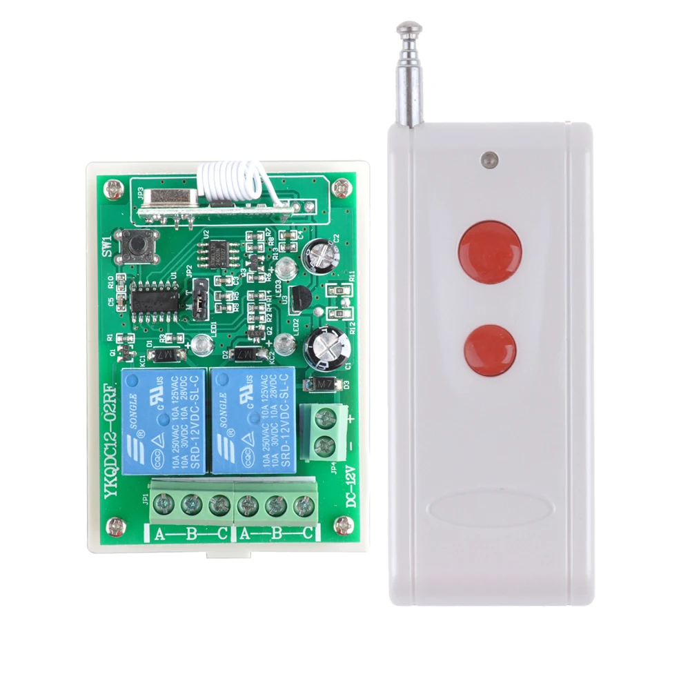 DC 12V 2CH приемник + пульт дистанционного управления дальнего действия