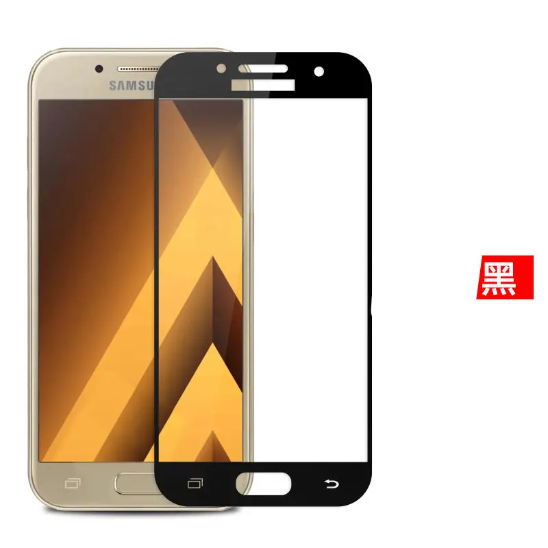 black Новая защитная пленка для экрана из закаленного стекла для samsung galaxy A3 GLAS SKLO для samsung SM A320F A320FL A320Y A320DS - Цвет: black