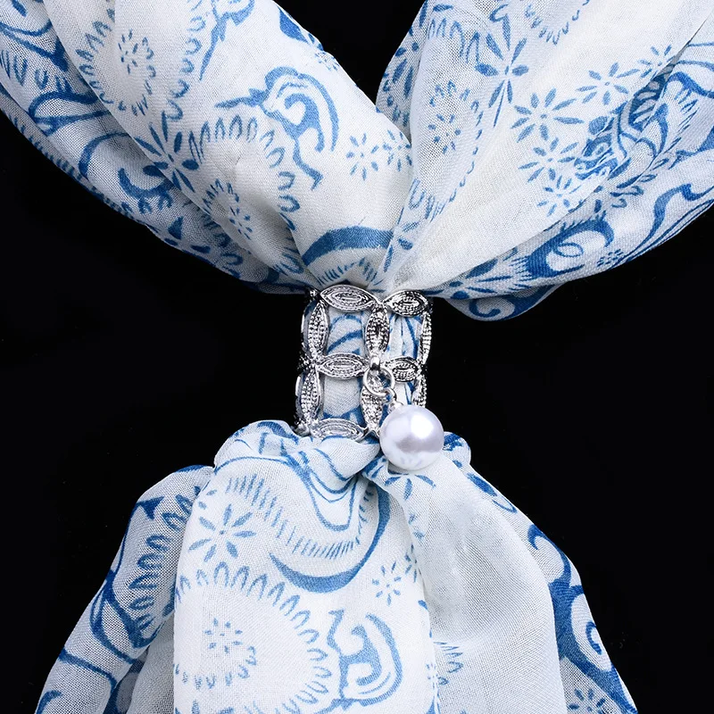 W003 хиджаб платок шарф Пряжка искусственный жемчуг шарфы клипсы женские модные