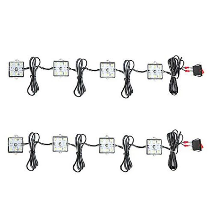 Комплект светильников для кровати грузовика 8 шт. лампа с 48 дисплеем яркий белый